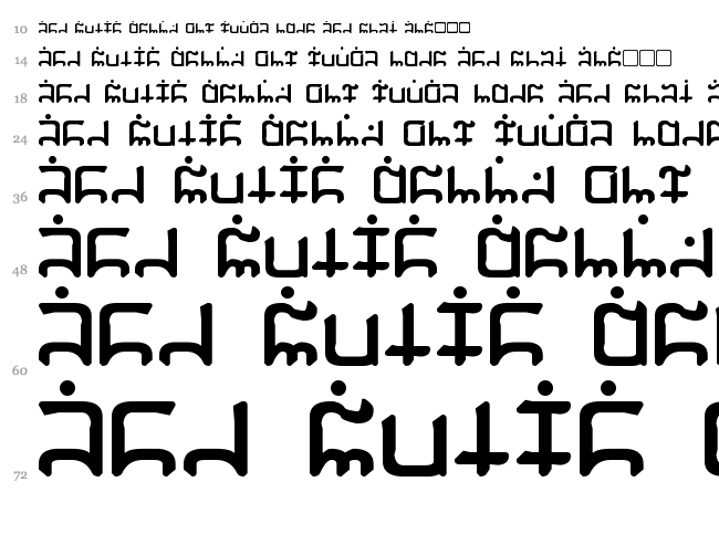 Gargish font waterfall